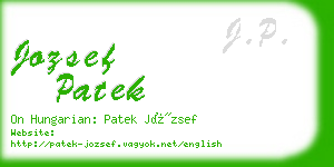 jozsef patek business card